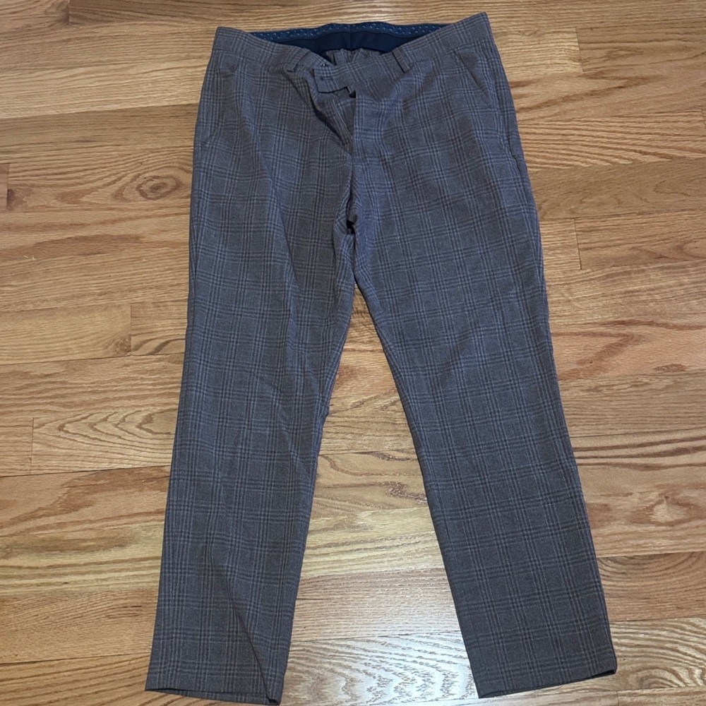 Original Penguin Men's Checkered Brown Pants